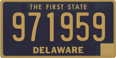 DE license plate 971959