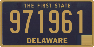 DE license plate 971961