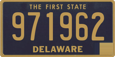 DE license plate 971962