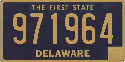 DE license plate 971964