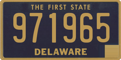 DE license plate 971965