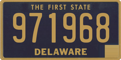 DE license plate 971968