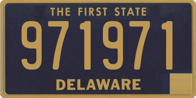 DE license plate 971971