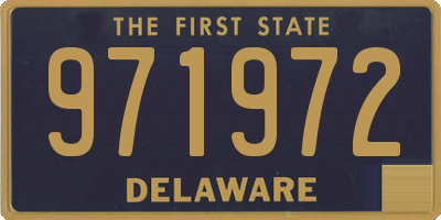 DE license plate 971972