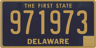 DE license plate 971973