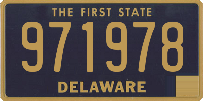 DE license plate 971978