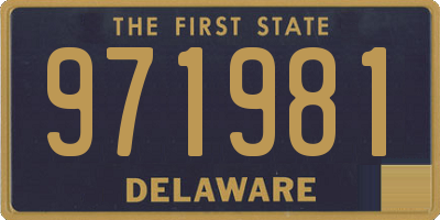 DE license plate 971981