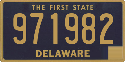 DE license plate 971982