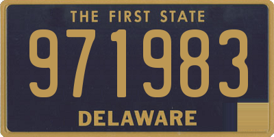 DE license plate 971983