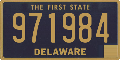 DE license plate 971984