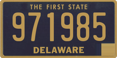 DE license plate 971985