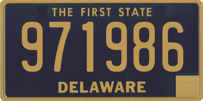 DE license plate 971986