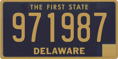 DE license plate 971987