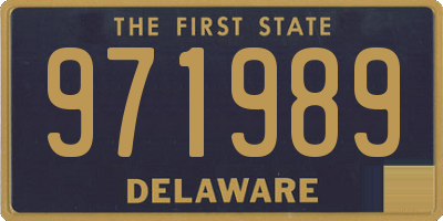 DE license plate 971989