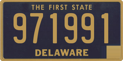 DE license plate 971991