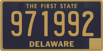 DE license plate 971992