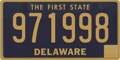 DE license plate 971998