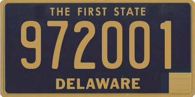 DE license plate 972001