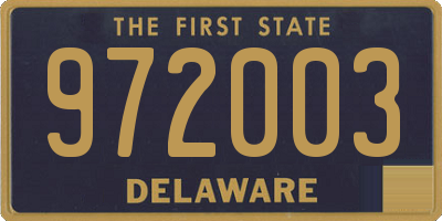 DE license plate 972003