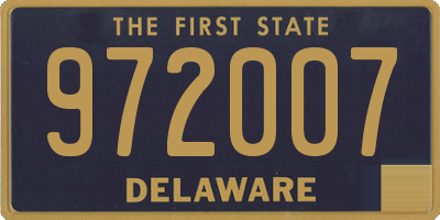 DE license plate 972007