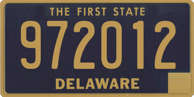 DE license plate 972012