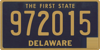 DE license plate 972015