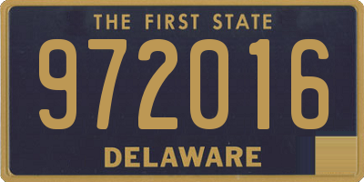 DE license plate 972016