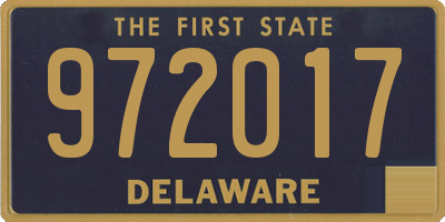 DE license plate 972017