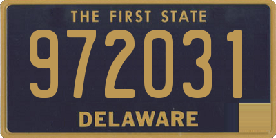 DE license plate 972031