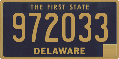 DE license plate 972033