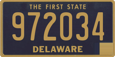 DE license plate 972034