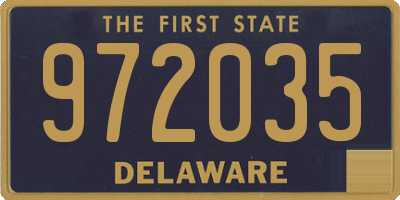 DE license plate 972035