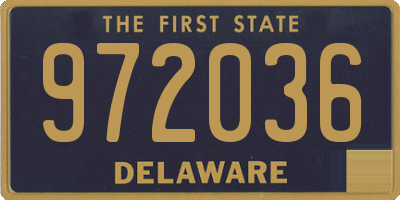 DE license plate 972036