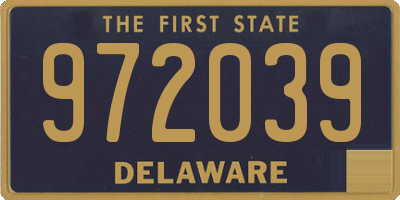 DE license plate 972039