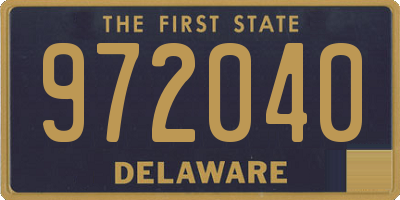 DE license plate 972040