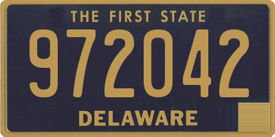 DE license plate 972042