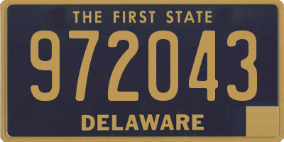 DE license plate 972043