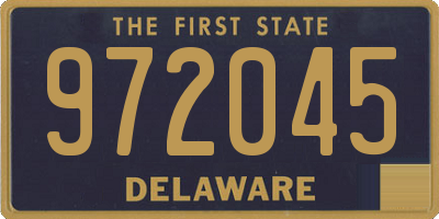 DE license plate 972045