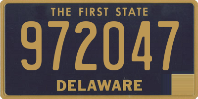 DE license plate 972047