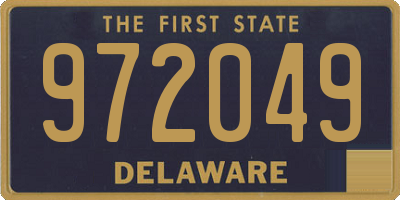 DE license plate 972049