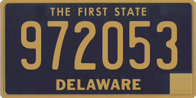 DE license plate 972053