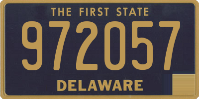 DE license plate 972057