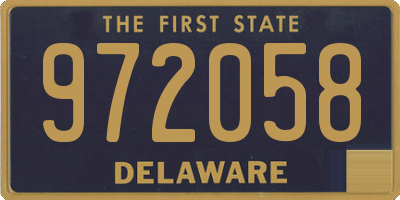 DE license plate 972058