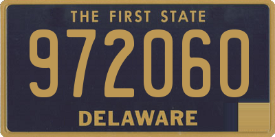 DE license plate 972060