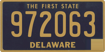 DE license plate 972063