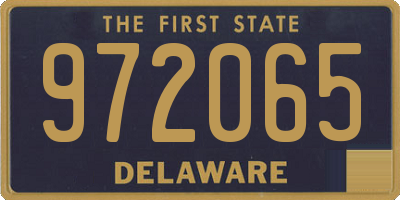 DE license plate 972065