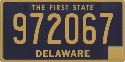 DE license plate 972067