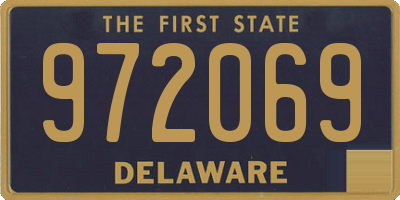 DE license plate 972069