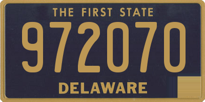 DE license plate 972070