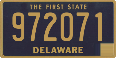 DE license plate 972071